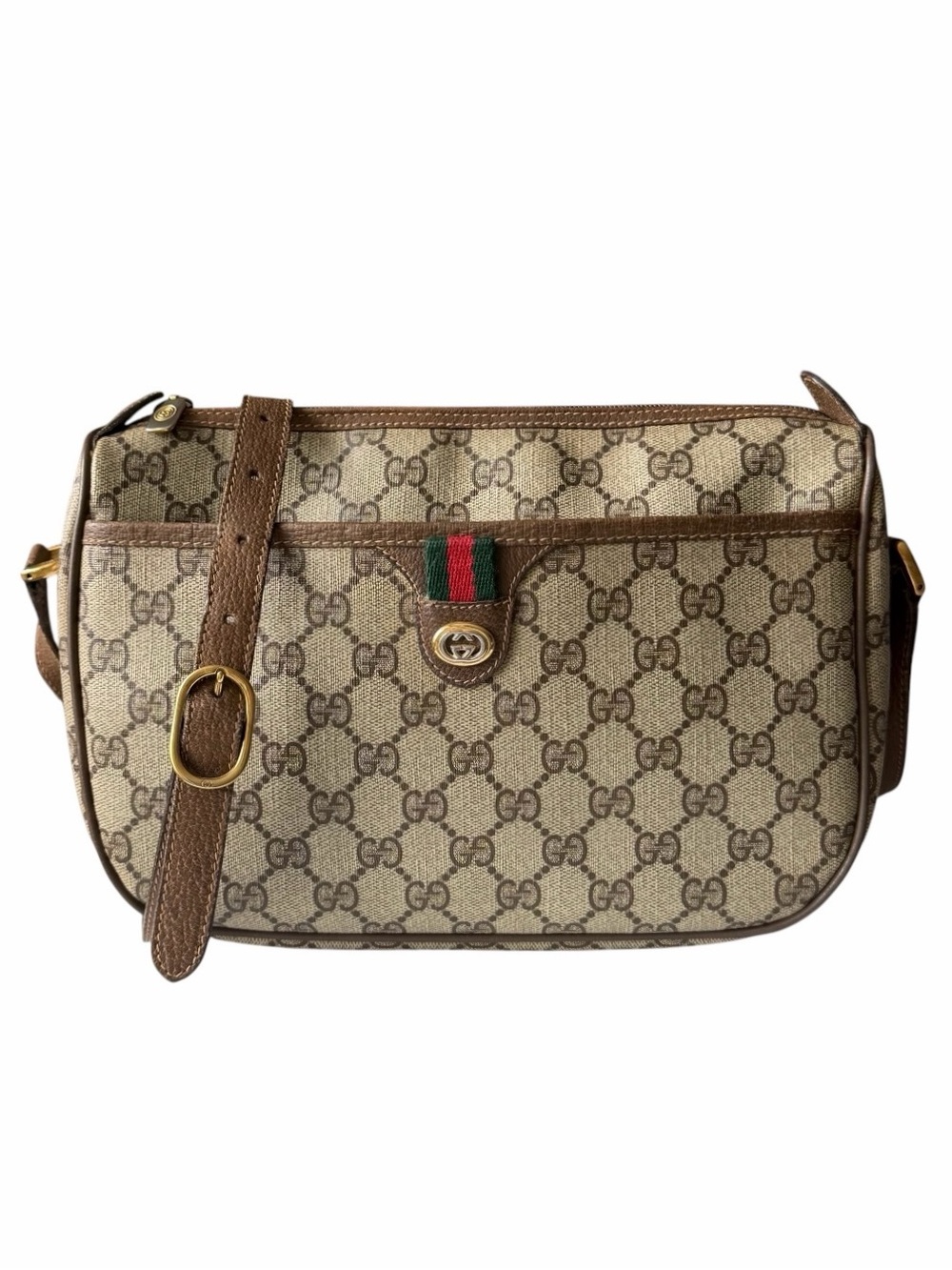 Vintage Gucci Accessory Collection GG Supreme Web Crossbody Shoulder Bag Italy